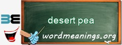 WordMeaning blackboard for desert pea